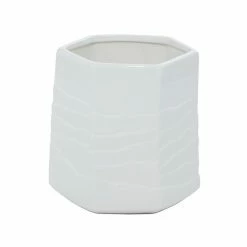 Deals 🥰 GRAYSON LANE 7 In. x 7 In. Contemporary Vase White Ceramic 🎁
