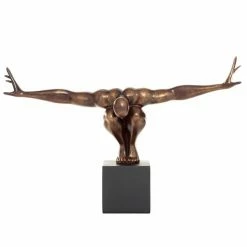 Best Sale π₯ GRAYSON LANE 11 In. x 4 In. Sculpture Brown Polystone Olympic Man π§¨