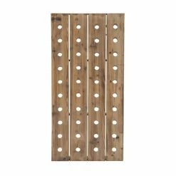 Best Sale 🔥 GRAYSON LANE 57 In. x 21 In. Rustic Wine Holder Rack Brown Wood 👏 -GRAYSON LANE Sales 2022 330858052 AlternateImage4 l