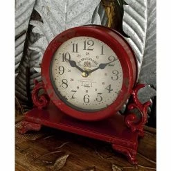 Cheapest 👍 GRAYSON LANE 7 In. x 7 In. Vintage Clock Beige Metal ✔️ -GRAYSON LANE Sales 2022 330858053 AlternateImage2 l