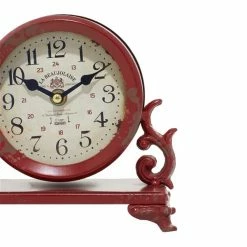 Cheapest 👍 GRAYSON LANE 7 In. x 7 In. Vintage Clock Beige Metal ✔️ -GRAYSON LANE Sales 2022 330858053 AlternateImage4 l
