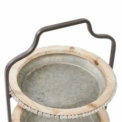 Cheap ✨ Grayson Lane Farmhouse Tiered Server - Grey Metal - 20-in X 16-in 🧨 -GRAYSON LANE Sales 2022 330858146 AlternateImage2 l