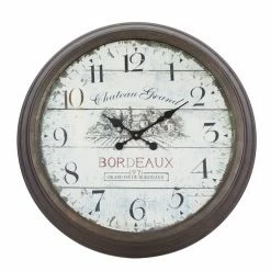 Best reviews of 🛒 Grayson Lane Analog 28-in x 28-in Brown Round Wall Standard Clock 🌟