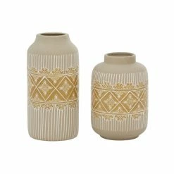 Flash Sale ✔️ Grayson Lane Set of 2 9-in , 11-in Boho Style Vase - Beige Ceramic ✔️ 9 Flash Sale ✔️ Grayson Lane Set of 2 9-in , 11-in Boho Style Vase - Beige Ceramic ✔️ -GRAYSON LANE Sales 2022 330858153 AlternateImage4 l