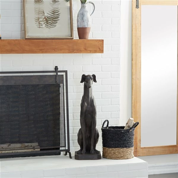 Buy 😀 Grayson Lane Farmhouse Sculpture - Brown Poly Stone 🐶 Dog - 31-in X 12-in 🔥 2 Buy 😀 Grayson Lane Farmhouse Sculpture - Brown Poly Stone 🐶 Dog - 31-in X 12-in 🔥 - Image 2