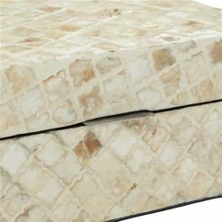 Best deal 🔥 Grayson Lane Set of 2 8-in , 12-in - Mother of Pearl Beige Coastal Box ❤️ -GRAYSON LANE Sales 2022 330858172 AlternateImage3 l