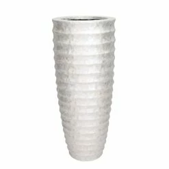 Brand new 🔔 Grayson Lane Coastal Vase - White Poly Stone - 48-in X 20-in 😉