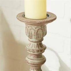 Budget 😍 Grayson Lane 3-Candle Wood Pillar Holder - 18-in, 15-in, 12-in 🥰 -GRAYSON LANE Sales 2022 330858177 AlternateImage2 l