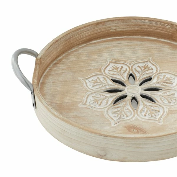 Best Pirce 🤩 Grayson Lane Set of 2 16-in , 14-in Vintage Tray - Brown Wood 👏 3 Best Pirce 🤩 Grayson Lane Set of 2 16-in , 14-in Vintage Tray - Brown Wood 👏 - Image 3