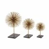 Coupon 😀 Grayson Lane Set of 3 10-in , 13-in , 17-in - Gold Contemporary Geometric Sculpture - Metal 🥰