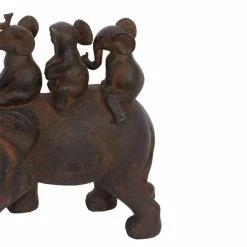 New 🧨 Grayson Lane Eclectic Elephant Sculpture - Brown Poly Stone - 10-in X 10-in 🧨 -GRAYSON LANE Sales 2022 330858197 AlternateImage2 l