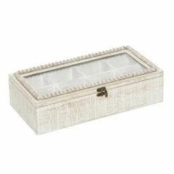 Deals 😉 Grayson Lane Farmhouse Box - White Wood - 4-in X 16-in ❤️