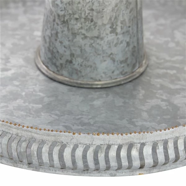 Budget ✔️ Grayson Lane Farmhouse 2 Tier Tray Stand - Silver Iron - 15-in X 16-in ✨ 3 Budget ✔️ Grayson Lane Farmhouse 2 Tier Tray Stand - Silver Iron - 15-in X 16-in ✨ - Image 3