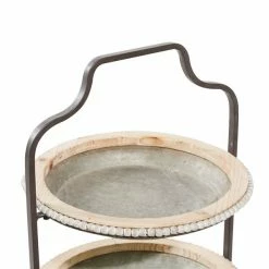 Hot Sale ✨ Grayson Lane Farmhouse Tiered Server - Grey Metal - 29-in X 16-in 🥰 -GRAYSON LANE Sales 2022 330858202 AlternateImage2 l