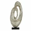 Best Pirce ⭐ Grayson Lane Abstract Sculpture- Grey Mother of Pearl - 29-in X 12-in ✔️