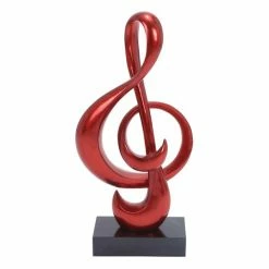 Coupon 🧨 Grayson Lane Contemporary Sculpture - Red Poly Stone Abstract - 33-in X 15-in 🧨