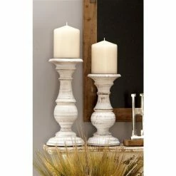Brand new 😀 Grayson Lane 3-Candle Wood Pillar Holder (10-in, 8-in, 6-in) 🌟 -GRAYSON LANE Sales 2022 330858219 AlternateImage2 l