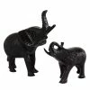 Brand new ⌛ Grayson Lane Set of 2 9-in x 6-in - Black Traditional Elephant Sculpture - Aluminum 😍