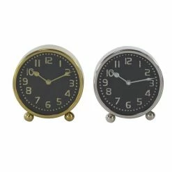 Top 10 🥰 Grayson Lane Analog 7-in x 6-in Set of 2 Round Multiple Colours Tabletop Standard Clock 🛒