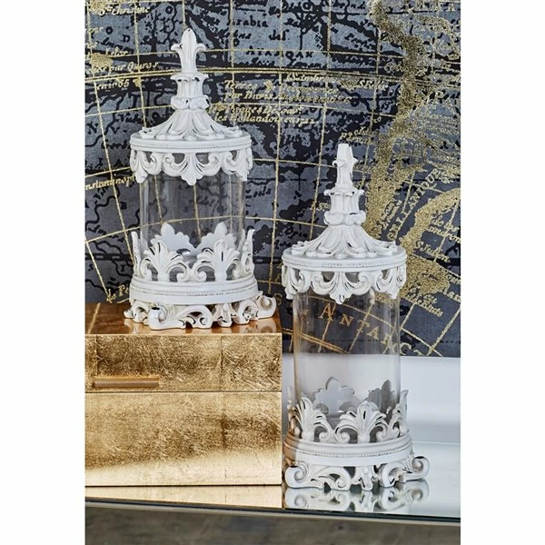 Hot Sale ๐ Grayson Lane Set of 3 17-in , 15-in , 13-in Traditional Canisters - White - Poly Stone ๐ 2 Hot Sale ๐ Grayson Lane Set of 3 17-in , 15-in , 13-in Traditional Canisters - White - Poly Stone ๐ - Image 2