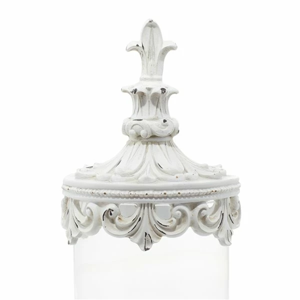 Hot Sale ๐ Grayson Lane Set of 3 17-in , 15-in , 13-in Traditional Canisters - White - Poly Stone ๐ 4 Hot Sale ๐ Grayson Lane Set of 3 17-in , 15-in , 13-in Traditional Canisters - White - Poly Stone ๐ - Image 4