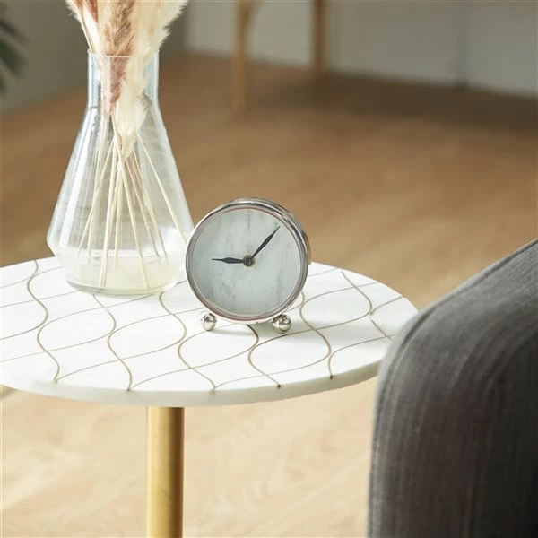 Top 10 ๐ Grayson Lane Analog 4-in x 4-in Silver Round Tabletop Standard Clock ๐ 2 Top 10 ๐ Grayson Lane Analog 4-in x 4-in Silver Round Tabletop Standard Clock ๐ - Image 2