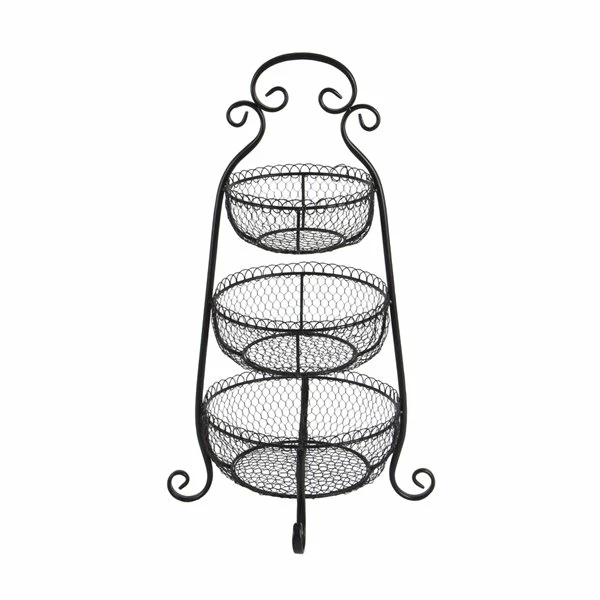 Promo ๐งจ Grayson Lane Farmhouse 3 Tier Tray Stand - Black Iron - 33-in X 20-in ๐ 5 Promo ๐งจ Grayson Lane Farmhouse 3 Tier Tray Stand - Black Iron - 33-in X 20-in ๐ - Image 5