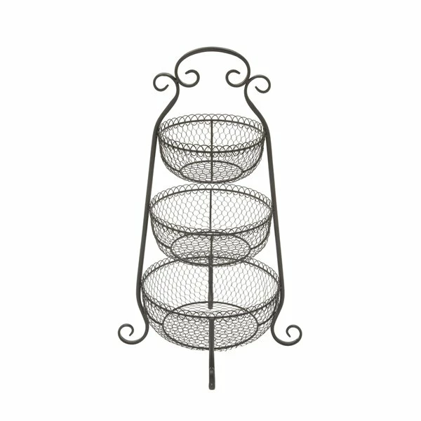 Promo ๐งจ Grayson Lane Farmhouse 3 Tier Tray Stand - Black Iron - 33-in X 20-in ๐ 1 Promo ๐งจ Grayson Lane Farmhouse 3 Tier Tray Stand - Black Iron - 33-in X 20-in ๐