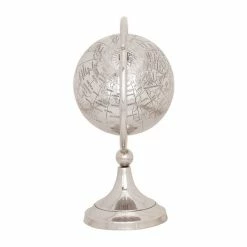 Cheap 🔔 Grayson Lane Glam Globe - Silver Aluminum - 13-in X 8-in 🥰 -GRAYSON LANE Sales 2022 330858250 AlternateImage4 l