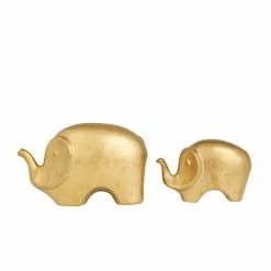 Budget 👍 Grayson Lane Set of 2 7-in x 9-in Glam Sculptures - Gold Stoneware 👏 -GRAYSON LANE Sales 2022 330858255 AlternateImage3 l