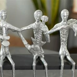 Buy ✔️ Grayson Lane Band Contemporary Sculpture - Silver Aluminum - 13-in X 21-in 👍 -GRAYSON LANE Sales 2022 330858275 AlternateImage2 l