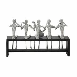 Buy ✔️ Grayson Lane Band Contemporary Sculpture - Silver Aluminum - 13-in X 21-in 👍 -GRAYSON LANE Sales 2022 330858275 AlternateImage3 l