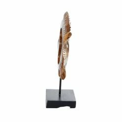 Buy 👍 Grayson Lane Coastal Fish Sculpture - Brown Teak Wood - 17-in X 15-in 🛒 -GRAYSON LANE Sales 2022 330858280 AlternateImage4 l