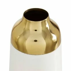 Deals ⭐ Grayson Lane Set of 2 6-in x 12-in Glam Vase - White - Metal 💯 -GRAYSON LANE Sales 2022 330858284 AlternateImage2 l