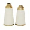 Deals ⭐ Grayson Lane Set of 2 6-in x 12-in Glam Vase - White - Metal 💯