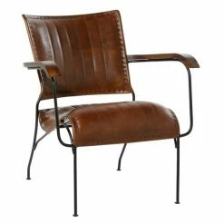 Cheapest 🔔 Grayson Lane Vintage Brown Genuine Leather Accent Chair 🛒