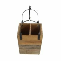 Best deal 👍 Grayson Lane Rustic Magazine Holder Light - Brown Wood - 16-in X 16-in 🧨 -GRAYSON LANE Sales 2022 330858286 AlternateImage5 l