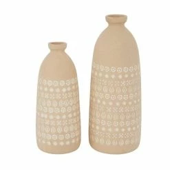 Top 10 ✨ Grayson Lane Set of 2 15-in x 5-in Rustic Vases - Beige Stoneware 🥰