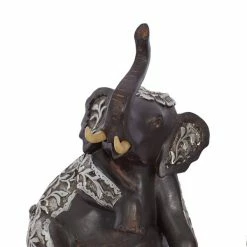 Coupon 🛒 Grayson Lane Set of 2 7-in x 4-in - Brown Elephant Eclectic Sculpture - Poly Stone ⭐ -GRAYSON LANE Sales 2022 330858298 AlternateImage2 l