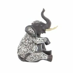 Coupon 🛒 Grayson Lane Set of 2 7-in x 4-in - Brown Elephant Eclectic Sculpture - Poly Stone ⭐ -GRAYSON LANE Sales 2022 330858298 AlternateImage3 l