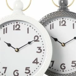 Best Sale 🔔 Grayson Lane Analog 16-in x 10-in Set of 2 Multiple Colours Round Tabletop Standard Clock 🤩 -GRAYSON LANE Sales 2022 330858302 AlternateImage3 l