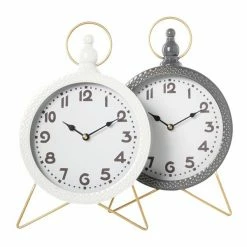 Best Sale π Grayson Lane Analog 16-in x 10-in Set of 2 Multiple Colours Round Tabletop Standard Clock π€©