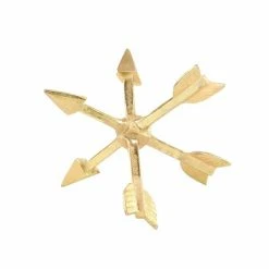 Budget 🛒 Grayson Lane Glam Sculpture - Gold Aluminum Geometric - 12-in X 12-in ⌛