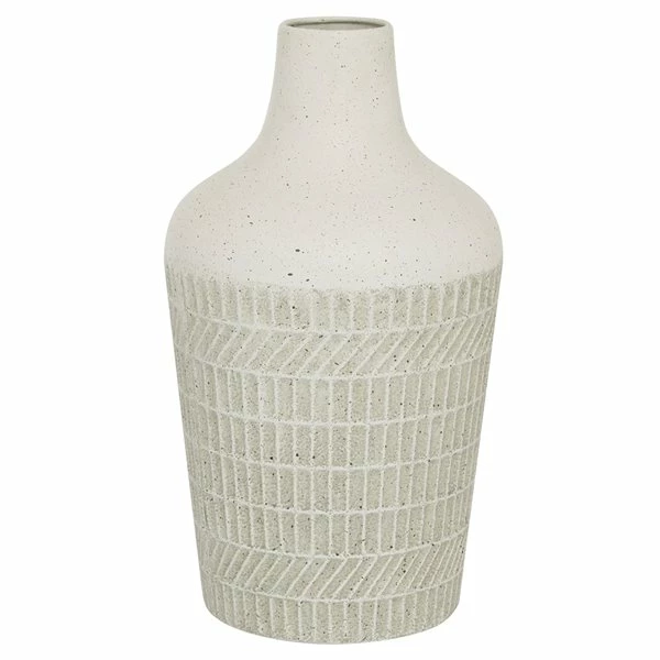 Promo 👍 Grayson Lane Contemporary Style Vase - White Metal - 13-in X 8-in 🎉 1 Promo 👍 Grayson Lane Contemporary Style Vase - White Metal - 13-in X 8-in 🎉