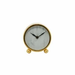 Discount 🛒 Grayson Lane Analog 4-in x 4-in Gold Round Tabletop Standard Clock 🔔 -GRAYSON LANE Sales 2022 330858311 AlternateImage6 l