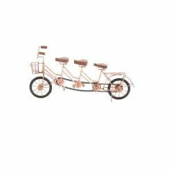 Budget ❤️ Grayson Lane Vintage Sculpture Pink Mango Wood Bicycle - 10-in X 21-in 🧨