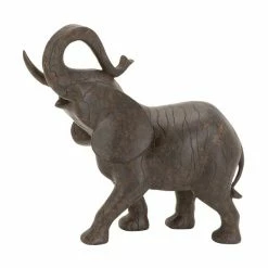 Cheapest 💯 Grayson Lane Eclectic- Grey Poly Stone Elephant Sculpture - 10-in X 12-in ✨