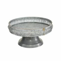 Best deal 💯 Grayson Lane Set of 2 16-in, 12-in Grey Farmhouse Cake Stand - Metal 👍 -GRAYSON LANE Sales 2022 330858317 AlternateImage4 l