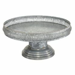 Best deal 💯 Grayson Lane Set of 2 16-in, 12-in Grey Farmhouse Cake Stand - Metal 👍 -GRAYSON LANE Sales 2022 330858317 AlternateImage5 l