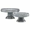 Best deal 💯 Grayson Lane Set of 2 16-in, 12-in Grey Farmhouse Cake Stand - Metal 👍
